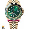 ساعت رولکس مردانه مدل جی ام تی مستر اتوماتیک طلایی صفحه سبز 01193 Rolex GMT MASTER
