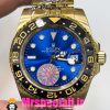 ساعت رولکس مردانه مدل جی ام تی مستر اتوماتیک طلایی صفحه ابی 020906 ROLEX GMT MASTER