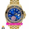 ساعت رولکس مردانه مدل جی ام تی مستر اتوماتیک طلایی صفحه ابی 020906 ROLEX GMT MASTER
