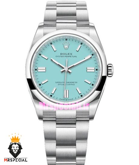 ساعت مچی مردانه رولکس پرپچوال اتوماتیک صفحه تیفانی رپلیکا 01206 Rolex Oyster Perpetual Replica