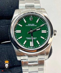 ساعت مچی مردانه رولکس پرپچوال اتوماتیک صفحه سبز رپلیکا 01207 Rolex Oyster Perpetual Replica