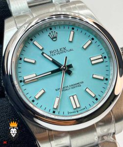 ساعت مچی مردانه رولکس پرپچوال اتوماتیک صفحه تیفانی رپلیکا 01206 Rolex Oyster Perpetual Replica