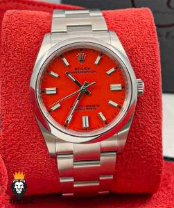 ساعت ست مردانه و زنانه رولکس پرپچوال اتوماتیک صفحه قرمز 01465 Rolex Oyster Perpetual