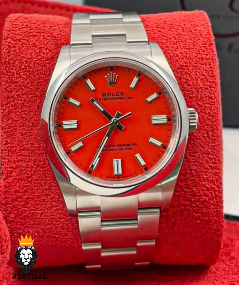 ساعت ست مردانه و زنانه رولکس پرپچوال اتوماتیک صفحه قرمز 01465 Rolex Oyster Perpetual