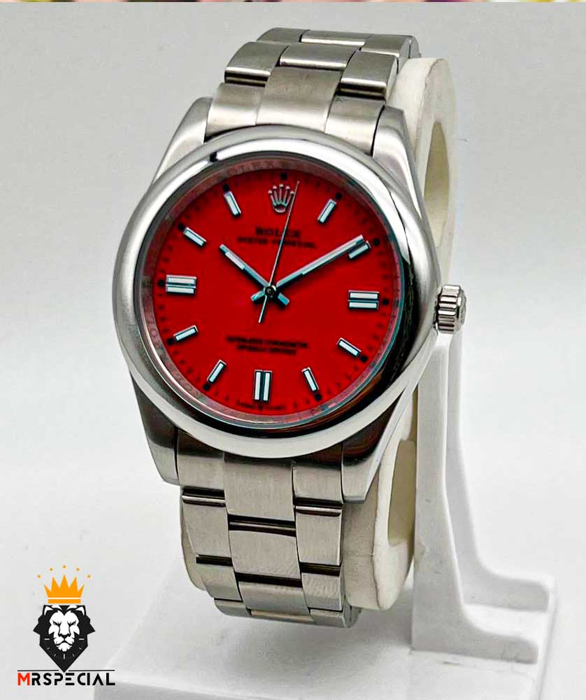 ساعت ست مردانه و زنانه رولکس پرپچوال اتوماتیک صفحه قرمز 01465 Rolex Oyster Perpetual