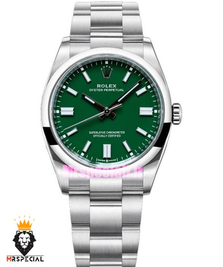 ساعت مچی مردانه رولکس پرپچوال اتوماتیک صفحه سبز رپلیکا 01207 Rolex Oyster Perpetual Replica