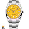 ساعت مچی مردانه رولکس پرپچوال اتوماتیک صفحه زرد رپلیکا 01208 Rolex Oyster Perpetual Replica