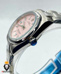 ساعت زنانه رولکس پرپچوال اتوماتیک استیل صفحه صورتی سایز مدیوم 01308 Rolex Oyster Perpetual