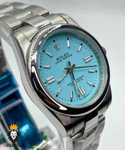 ساعت ست مردانه و زنانه رولکس پرپچوال اتوماتیک صفحه تیفانی 01463 Rolex Oyster Perpetual