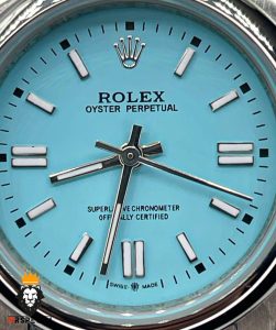 ساعت ست مردانه و زنانه رولکس پرپچوال اتوماتیک صفحه تیفانی 01463 Rolex Oyster Perpetual