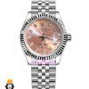 ساعت رولکس زنانه دیت جاست کوارتز استیل صفحه صورتی 021364 ROLEX DATEJUST