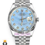 ساعت رولکس مردانه دیت جاست کوارتز استیل صفحه صدف ابی 021365 ROLEX DATEJUST