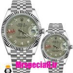 ساعت ست رولکس مردانه و زنانه مدل دیت جاست کوارتز استیل صفحه طوسی 021189 ROLEX DATEJUST