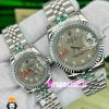 ساعت ست رولکس مردانه و زنانه مدل دیت جاست کوارتز استیل صفحه طوسی 021189 ROLEX DATEJUST