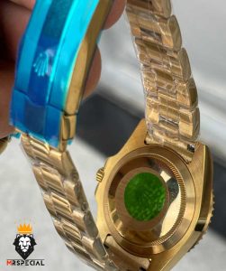 ساعت ست رولکس مردانه و زنانه مدل ساب مارینر طلایی صفحه مشکی 01623 Rolex Sub mariner