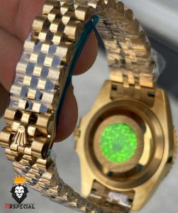 ساعت ست رولکس مردانه و زنانه ساب مارینر طلایی صفحه ابی 01083 Rolex Sub mariner
