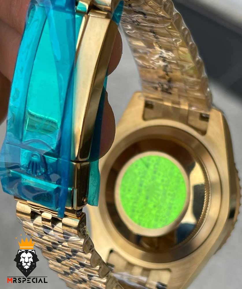 ساعت ست رولکس مردانه و زنانه ساب مارینر طلایی صفحه ابی 01083 Rolex Sub mariner