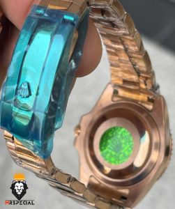 ساعت ست رولکس مردانه و زنانه ساب مارینر رزگلد صفحه ابی 01086 Rolex Sub mariner