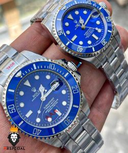 ساعت ست رولکس مردانه و زنانه ساب مارینر استیل صفحه ابی 01087 Rolex Sub mariner