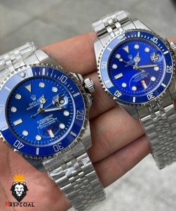 ساعت ست رولکس مردانه و زنانه ساب مارینر استیل صفحه ابی 01084 Rolex Sub mariner
