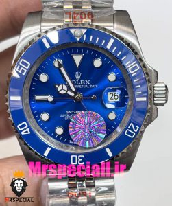 ساعت رولکس مردانه مدل ساب مارینر اتوماتیک استیل صفحه ابی 020907 ROLEX SUBMARINER 