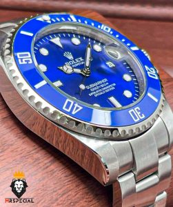 ساعت مچی مردانه رولکس ساب مارینر استیل صفحه ابی 6625 Rolex Sub mariner