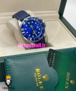 ساعت رولکس مردانه مدل ساب مارینر کوارتز بند رابر صفحه ابی 021469 Rolex Submariner