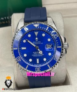 ساعت رولکس مردانه مدل ساب مارینر کوارتز بند رابر صفحه ابی 021469 Rolex Submariner