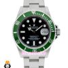 ساعت مردانه رولکس ساب مارینر استیل صفحه مشکی زه سبز رپلیکا 020316 Rolex SUB MARINER Kermit Replica