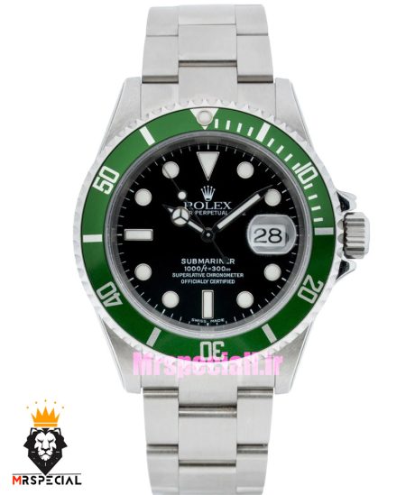 ساعت مردانه رولکس ساب مارینر استیل صفحه مشکی زه سبز رپلیکا 020316 Rolex SUB MARINER Kermit Replica