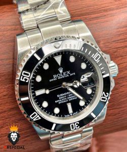 ساعت مچی مردانه رولکس ساب مارینر اتوماتیک استیل صفحه مشکی 6607 Rolex Sub mariner