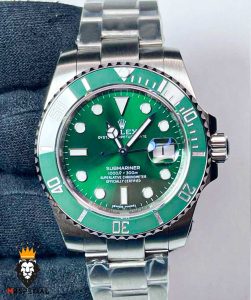 ساعت مردانه رولکس ساب مارینر اتوماتیک مدل هالک استیل صفحه سبز 01220 Rolex SUB MARINER