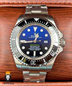ساعت رولکس مردانه ساب مارینر دیپسی اتوماتیک استیل صفحه ابی مشکی 6606 Rolex Sub mariner