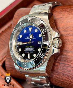 ساعت رولکس مردانه ساب مارینر دیپسی اتوماتیک استیل صفحه ابی مشکی 6606 Rolex Sub mariner