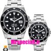 ساعت ست رولکس مردانه و زنانه مدل ساب مارینر باتری استیل صفحه مشکی 01622 Rolex Sub mariner