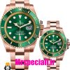 ساعت ست رولکس مردانه و زنانه ساب مارینر باتری رزگلد صفحه سبز 01170 Rolex Sub mariner