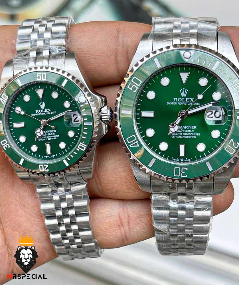 ساعت ست رولکس مردانه و زنانه ساب مارینر استیل صفحه سبز 01172 Rolex Sub mariner