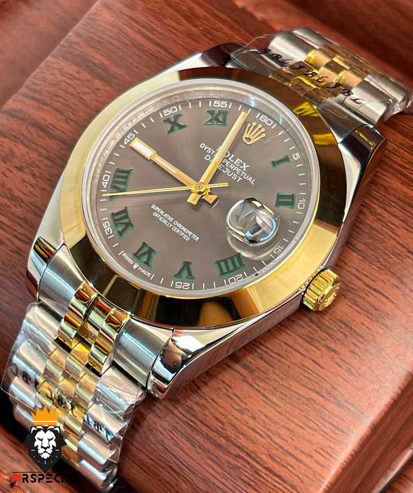ساعت مردانه رولکس دیت جاست ویمبلدون اتوماتیک دورنگ طلایی 020234 ROLEX DATEJUST WIMBELDON
