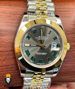 ساعت مردانه رولکس دیت جاست ویمبلدون اتوماتیک دورنگ طلایی 020234 ROLEX DATEJUST WIMBELDON