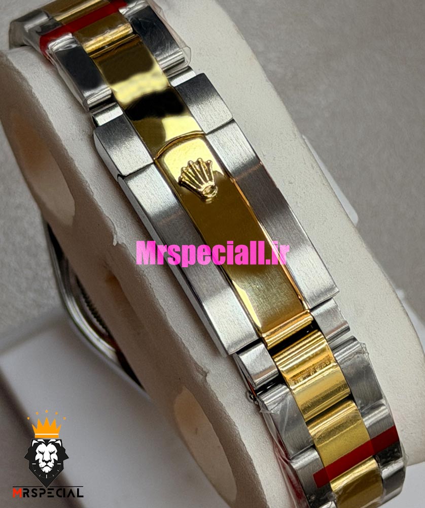 ساعت رولکس زنانه ویمبلدون اتوماتیک دورنگ طلایی صفحه طوسی 021073 ROLEX DATEJUST WIMBELDON
