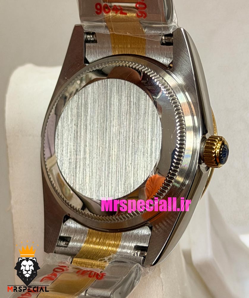 ساعت رولکس زنانه ویمبلدون اتوماتیک دورنگ طلایی صفحه طوسی 021073 ROLEX DATEJUST WIMBELDON