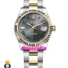 ساعت رولکس زنانه ویمبلدون اتوماتیک دورنگ طلایی صفحه طوسی 021073 ROLEX DATEJUST WIMBELDON