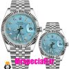 ساعت ست رولکس مردانه و زنانه مدل دیت جاست کوارتز استیل صفحه ابی 021188 ROLEX DATEJUST