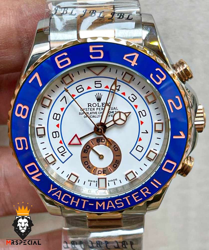 ساعت رولکس یاخ مستر اتوماتیک دو رنگ رزگلد صفحه سفید 01037 ROLEX Yacht-Master II