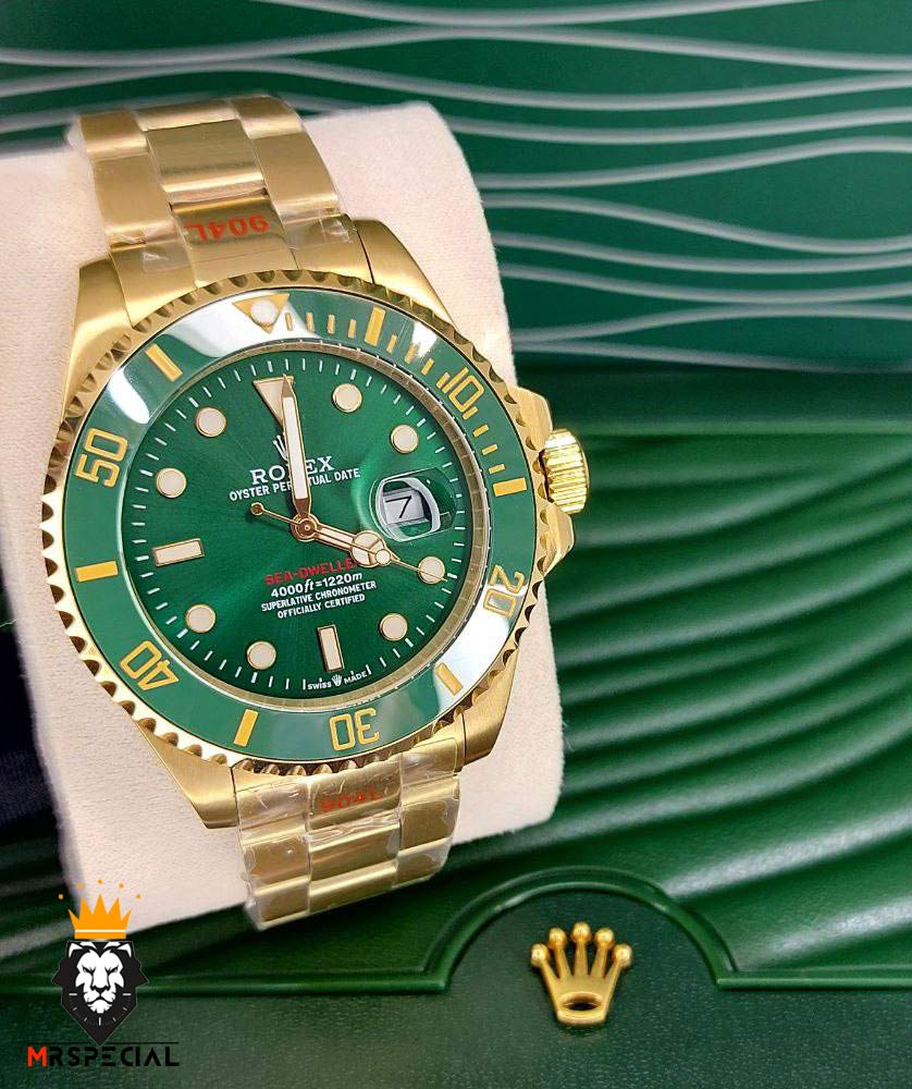 ساعت ست رولکس مردانه و زنانه ساب مارینر طلایی صفحه سبز 01624 Rolex Sub mariner