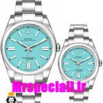 ساعت ست مردانه و زنانه رولکس پرپچوال اتوماتیک صفحه تیفانی 01463 Rolex Oyster Perpetual