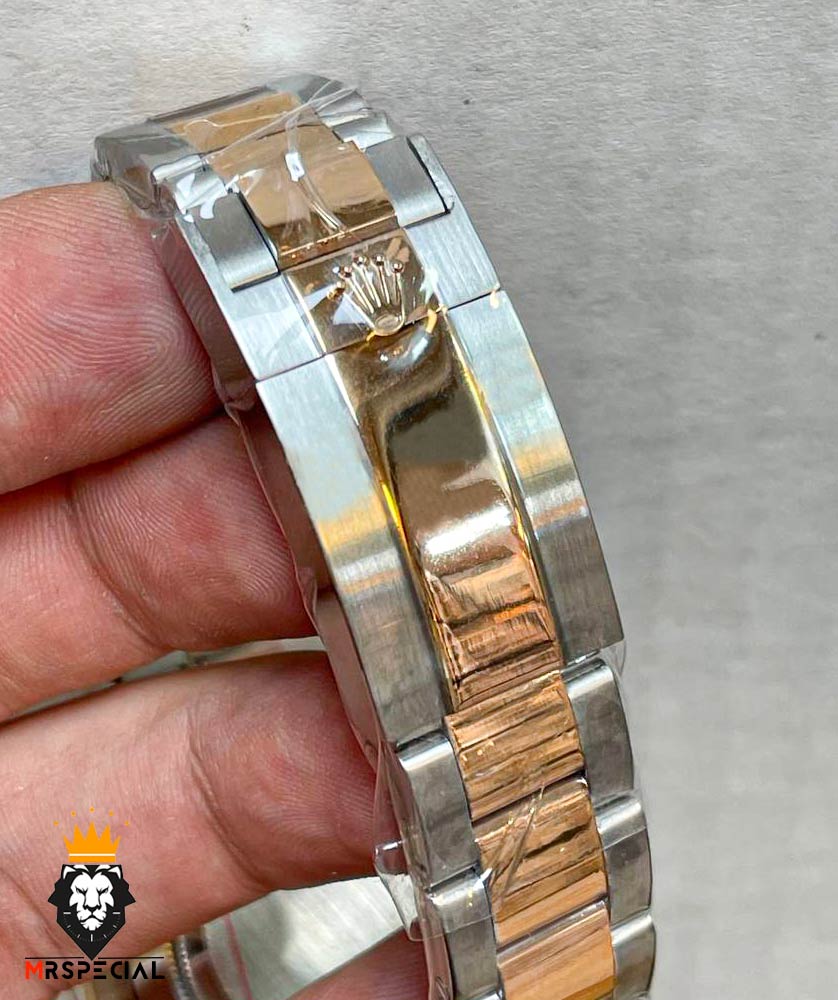 ساعت رولکس یاخ مستر اتوماتیک دو رنگ رزگلد صفحه سفید 01037 ROLEX Yacht-Master II