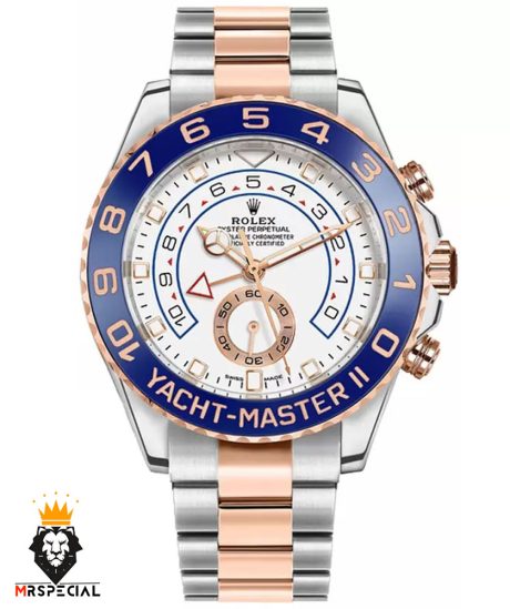ساعت رولکس یاخ مستر اتوماتیک دو رنگ رزگلد صفحه سفید 01037 ROLEX Yacht-Master II