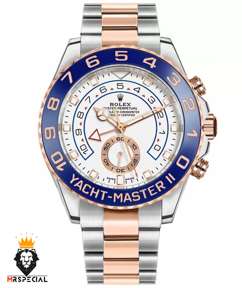 ساعت رولکس یاخ مستر اتوماتیک دو رنگ رزگلد صفحه سفید 01037 ROLEX Yacht-Master II
