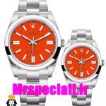 ساعت ست مردانه و زنانه رولکس پرپچوال اتوماتیک صفحه قرمز 01465 Rolex Oyster Perpetual